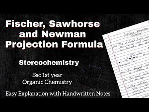 Fischer, Sawhorse, Newman Projection Formula Bsc 1st Year Organic Chemistry || Easy Explanation