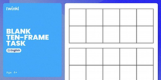 Blank Ten Frame Worksheet