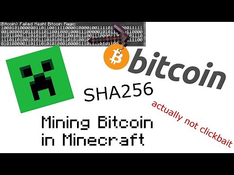 mining bitcoin in vanilla minecraft (no mods!)