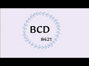 Binary Coded Decimal (BCD) 8421.