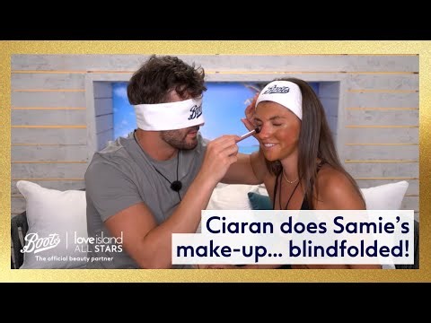 Blindfolded make-up challenge with Ciaran & Samie | Love Island All Stars | Boots UK