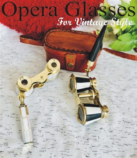Personalized Brass Opera Glasses: Vintage Mother of Pearl Binoculars - Etsy