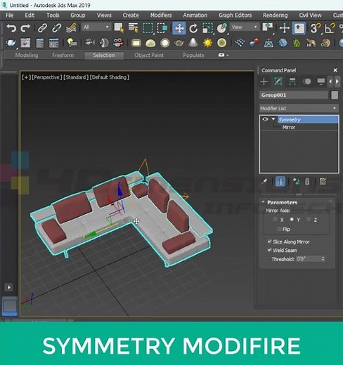 How to use Symmetry Modifier in 3ds Max: Step-by-Step Guide #3dsmax #tutorial #pune #symmetry