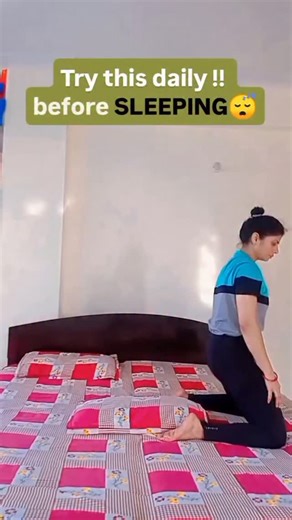 5 mins. Before sleep 😴 It will help you to reduce anxiety, depression, stress and also helpful for those who are suffering from dizziness..... It's really good for your spine flexibility as well...👍 #explore #explorepage #exercise #sleep #restless #betterlife #health #likesforlikes #reels #trending #healthylifestyle #instagram | Monika Chaudhary