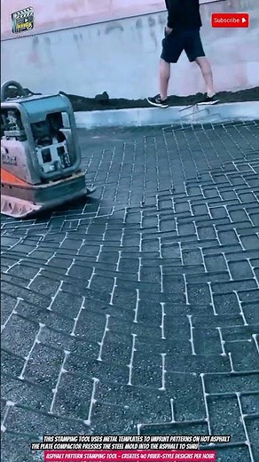 Asphalt Pattern Stamping Tool – Creates 40 Paver-Style Designs per Hour