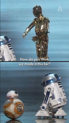 Star Wars Droids C-3PO, R2-D2 and BB-8 Arrive at the Oscars
