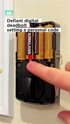 Defiant digital deadbolt setting a personal code #diy #removation #deadbolt #fyp #edijapak #funny