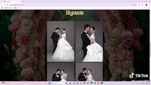 ធៀបការ online using Vue js with Tailwind css 🤍✨ #fyp #trending #weddingtiktok #htmlcss #html #javascript #viral #chatgpt #code #website #tailwindcss #webpage #vue #programming #developer #IT #frondend #foryoupage #informationtechnology