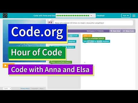 Code with Anna and Elsa Level 19 Code.org Hour of Code Tutorial Answers