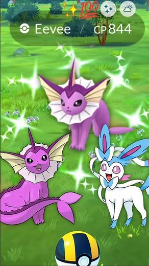 Back to Back Shiny✨ vaporeon Evolution😢 in #pokemongo | #eevee #vaporeon #shiny #gaming #evolution