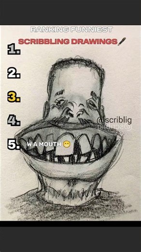 RANKING FUNNIEST SCRIBBLING DRAWINGS 🖋️ #shorts