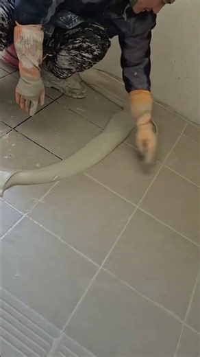 Floor Tile Finishing with Cement and Epoxy Grout Process