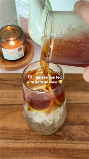 Honey Lemon Tea with nata de coco 🍋 🍯