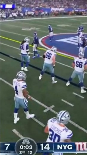 Dallas Cowboys vs New York Giants Highlights - Halftime #nfl #football #shorts