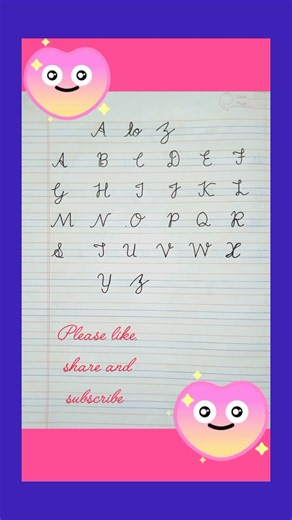 Cursive capital A to Z/cursive handwriting practice/cursive writing for beginners/cursive capital