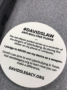 Anti-bullying sticker pledge launched by the David Legacy Foundation