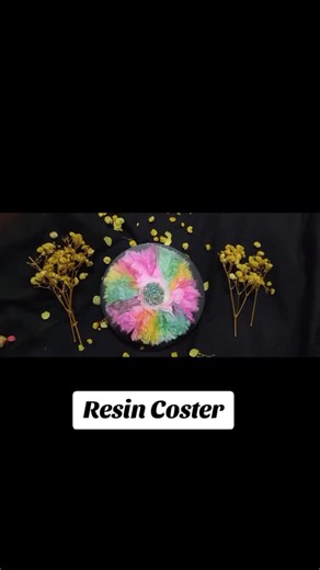 Resin Coster💕 for order DM please #resincoster #flowercoster #epoxyresin #art #smallbusiness