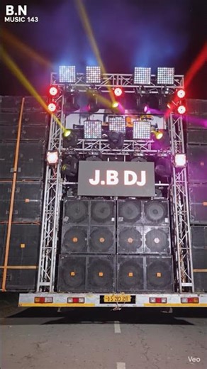 DJ Gadi J.B 🔥 Black Eicher DJ Truck | Powerful Moving Lights Show