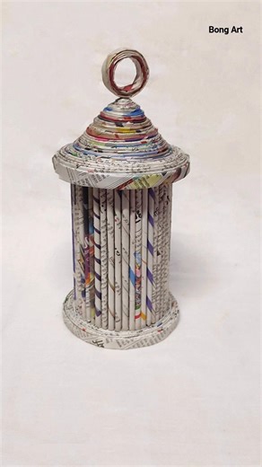 DIY Newspaper Crafts / How To Make Newspaper Jar #shorts #diy #newspapercraft #basket #youtubeshorts