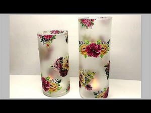 How to make frosted glass | decoupage on frosted glass