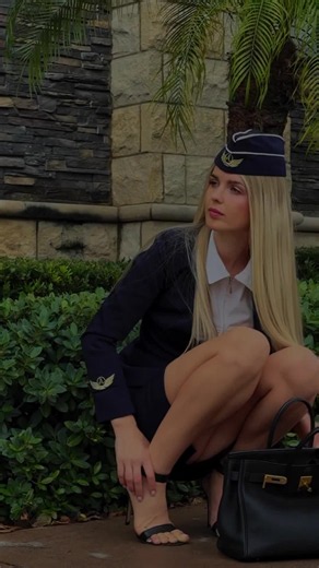 Crew Reaction in Los Angeles: Stewardess Meets Public Smiles