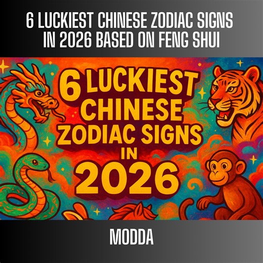 6 Luckiest Chinese Zodiac Signs in 2026 Based on Feng Shui #fypviralシ #lucky #zodiac #chinesezodiac #fengshui #zodiacsigns #modda | Modda