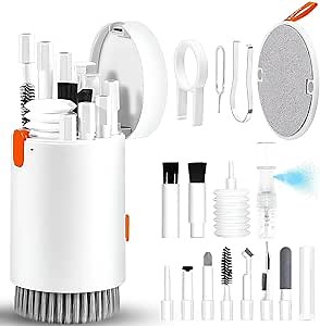 20In1 Airpod Cleaner Kit, Laptop Phone Screen Cleaner Kit,Keyboard Brush,iphone Cleaning Kit,Cleaning Spray for iPhone AirPods MacBook iPad.Multi-Tool For Camera PC Monitor Earbud TV Cellphones