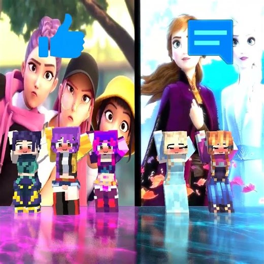 RUMI x MIRA x ZOEY VS ELSA x ANNA | Who Is Your Favorite? #shorts