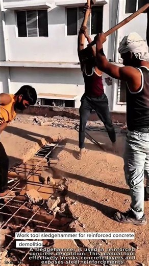 Work tool sledgehammer for reinforced concrete demolition