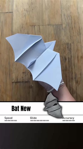 How to make a paper airplane that can flap its wings when flying EASY- Bat Plane New #vvvreview #papercrafts #paperairplane #batplane #origami