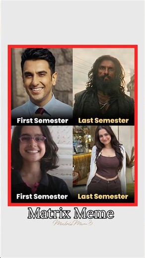 First Semester vs Last Semester 😂📚