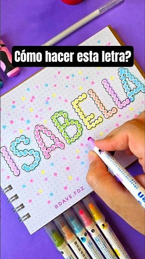 Lettering tutorial: How to make letters with markers to write your name: Isabella #lettering