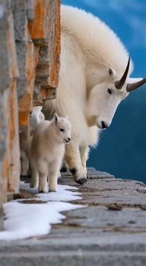 Mountain Goat King Of The Mountain 🏔️🐐 Wild Fitart TV #adventure #animals #wildtv #mountainlife