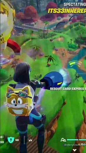Fortnite x Sonic the Hedgehog Collab: Tails Sprite High-Ground Elimination #sonictails #fortnitegame