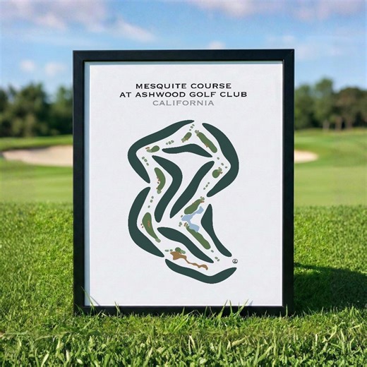 Mesquite Course at Ashwood Golf Club, CA | Golf Course Map, Golf Map, Golfer Gift for Him, Scorecard, Golfer Boyfriend Gift, Art Print Decor - Etsy