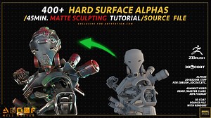 Reference images for artists - 400  HARD SURFACE ALPHAS / 45MIN. MATTE SCULPTING TUTORIAL / SOURCE FILE