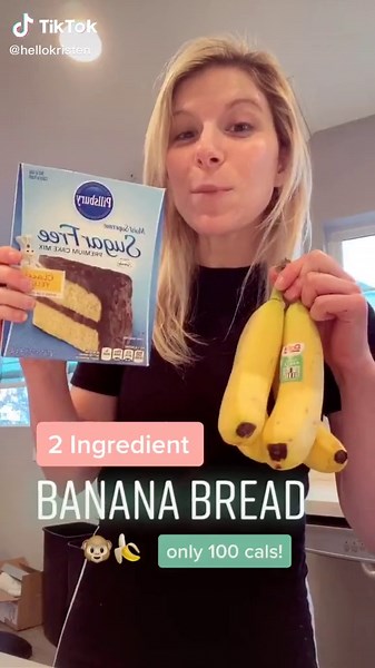 Easy 2-Ingredient Banana Bread Recipe