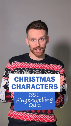 BSL Fingerspelling Quiz: Christmas Characters. We've fingerspelled 10 Christmas characters from traditions, folklores and iconic movies and TV shows - can you get them all? Numbers 1 to 5 have no lip pattern. Numbers 6 to 10 are faster, but have a lip pattern. Answers are in the comments below. #BSL #BritishSignLanguage #FingerspellingQuiz #FingerspellingFriday | Commanding Hands