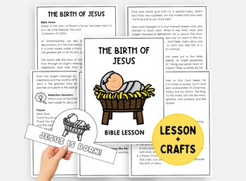 The Birth of Jesus Nativity Bible Lesson for Sunday School or Homeschool