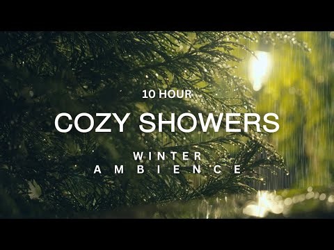 10 Hour | Relaxing Winter Rain Ambience at Night | Cozy Sounds for Deep Sleep and Calming Ambience