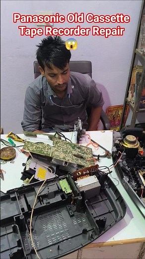 Panasonic Old Cassette Tape Recorder Repair 😱 #panasonic #old #cassette #tape #recorder #repair