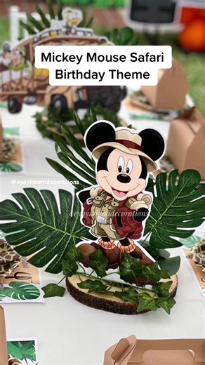 Mickey Mouse Safari Themed Decoraciones en Miami