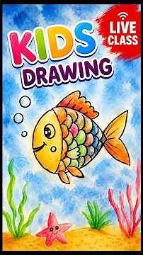 Easy Underwater Fish Watercolour Painting for Kids | Art Doremi Shorts