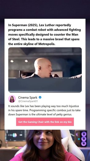 In Superman 2025 Lex Luthor reportedly programs a combat robot with advanced fighting moves specific