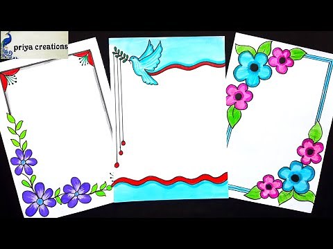 How do you design a front page border designs for project work/simple border design for project