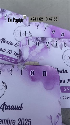 Carte d’invitation personnalisée pour mariage