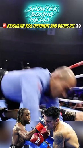 Ref goes flying after Keyshawn Davis Ko's opponent 🥊💀