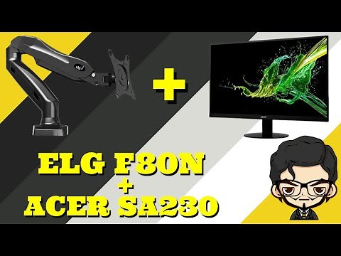 COMO COLOCAR BRAÇO ARTICULADO EM MONITOR SEM FURAÇÃO VESA + F80N ELG (TUTORIAL)
