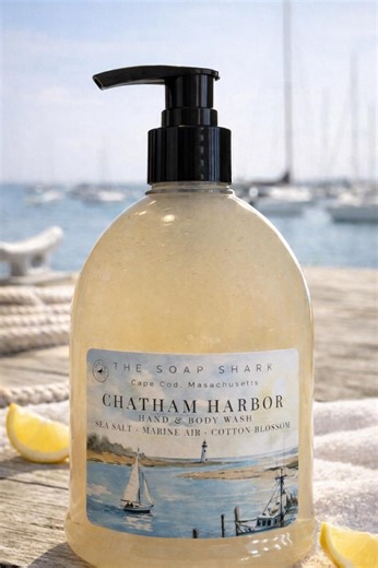 Chatham Harbor Hand & Body Wash | Cape Cod Collection | Unisex | Sea Salt and Cotton | 18 Oz - Etsy