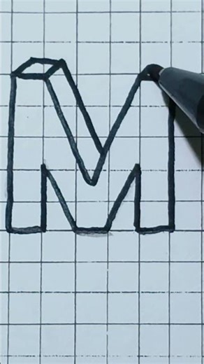 3d Drawing Capital Letter M / How To Draw Alphabet Lettering Easy Simple For Beginners
